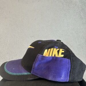 Vtg Nike Side Pocket 90s Youth Hiphop Style Snapback Hat Embroidered Swoosh
